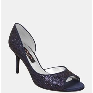 Nina 'Fern' d'Orsay Pump navy blue size 6.5